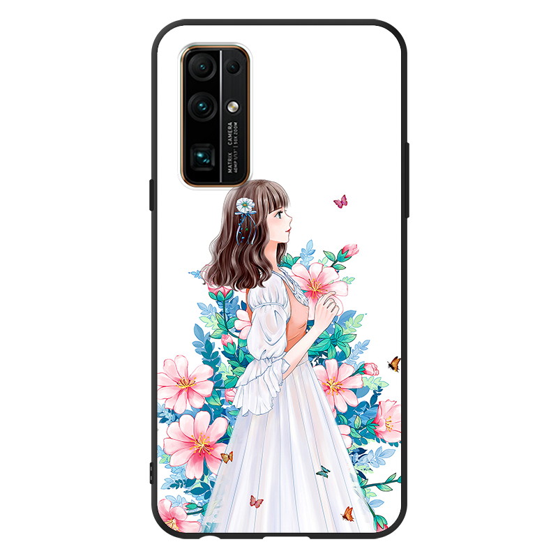 Étui Honor 30 Silicone Blanc Dessin Animé, Coque Honor 30 Incassable Fluide Doux