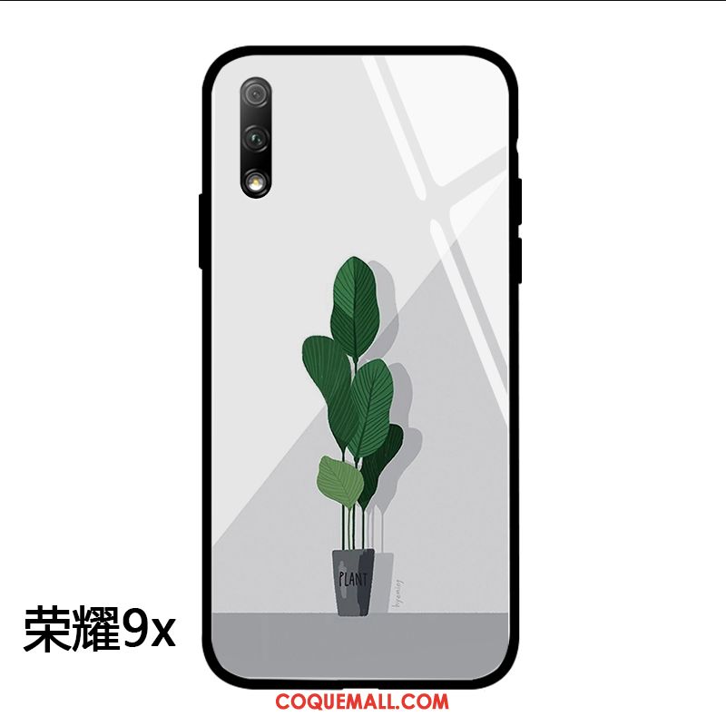 Étui Honor 9x Blanc Jeunesse Miroir, Coque Honor 9x Frais Légères