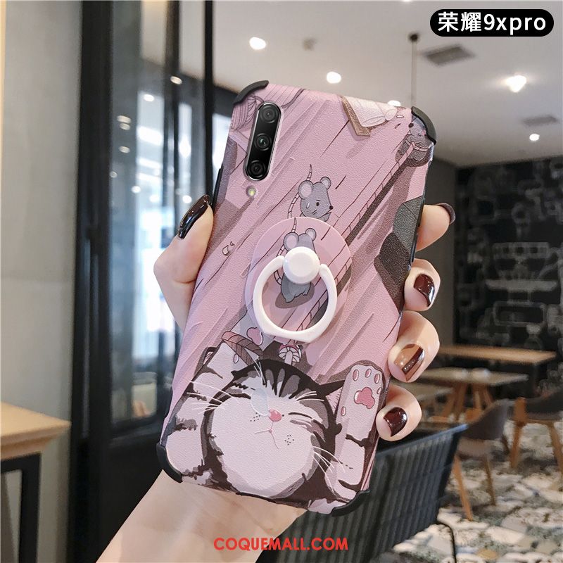 Étui Honor 9x Pro Dessin Animé Téléphone Portable Rose, Coque Honor 9x Pro Incassable Protection