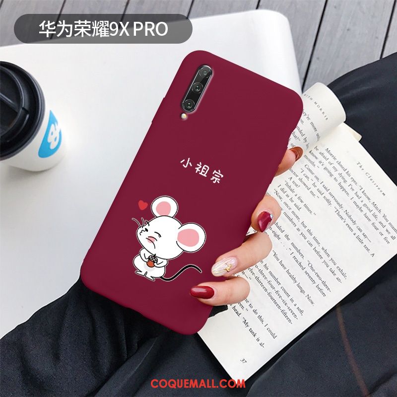 Étui Honor 9x Pro Petit Tout Compris Net Rouge, Coque Honor 9x Pro Nouveau Protection