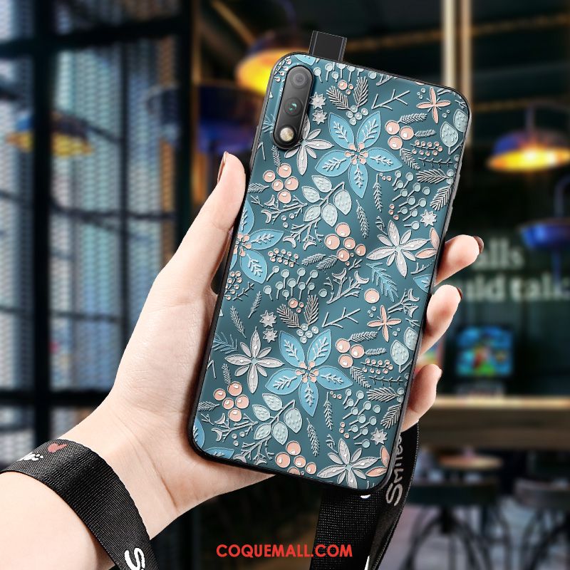 Étui Honor 9x Protection Téléphone Portable Fluide Doux, Coque Honor 9x Dessin Animé Bleu