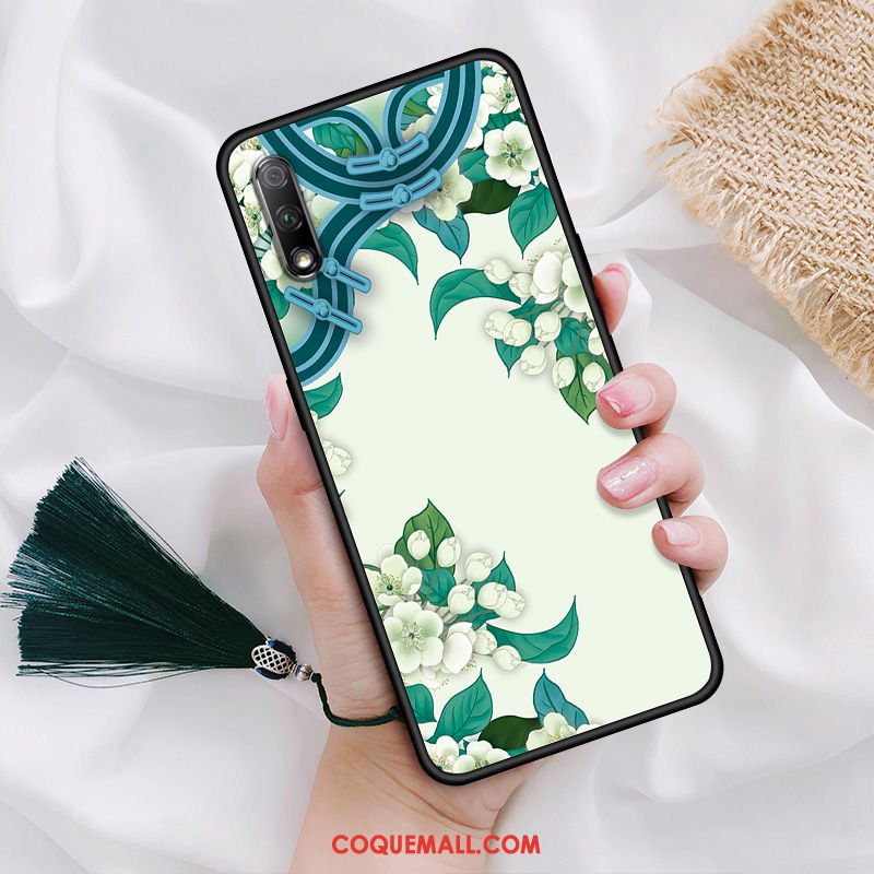 Étui Honor 9x Style Chinois Délavé En Daim Classiques, Coque Honor 9x Fluide Doux Jeunesse