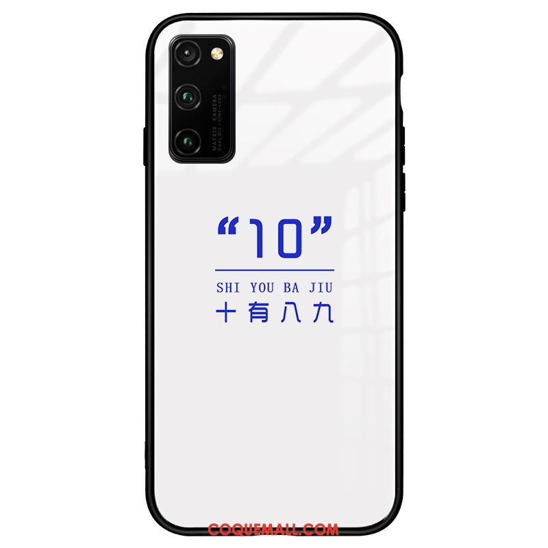 Étui Honor View30 Amoureux Téléphone Portable Verre Trempé, Coque Honor View30 Noir Personnalité