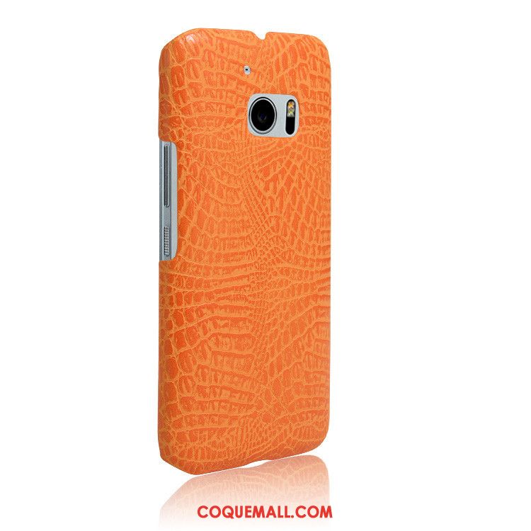 Étui Htc 10 Incassable Protection Crocodile Modèle, Coque Htc 10 Téléphone Portable Couvercle Arrière Orange