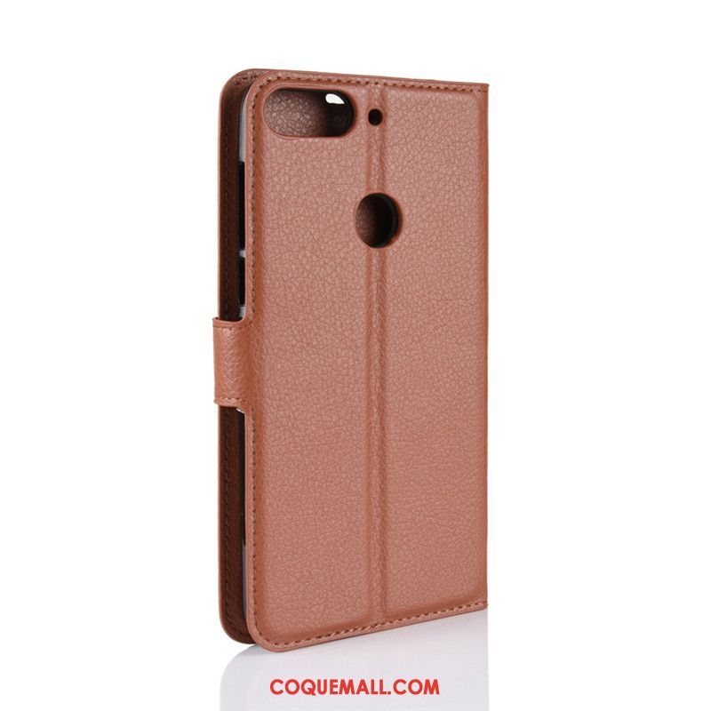 Étui Htc Desire 12+ Étui En Cuir Clair Portefeuille, Coque Htc Desire 12+ Silicone Protection Braun