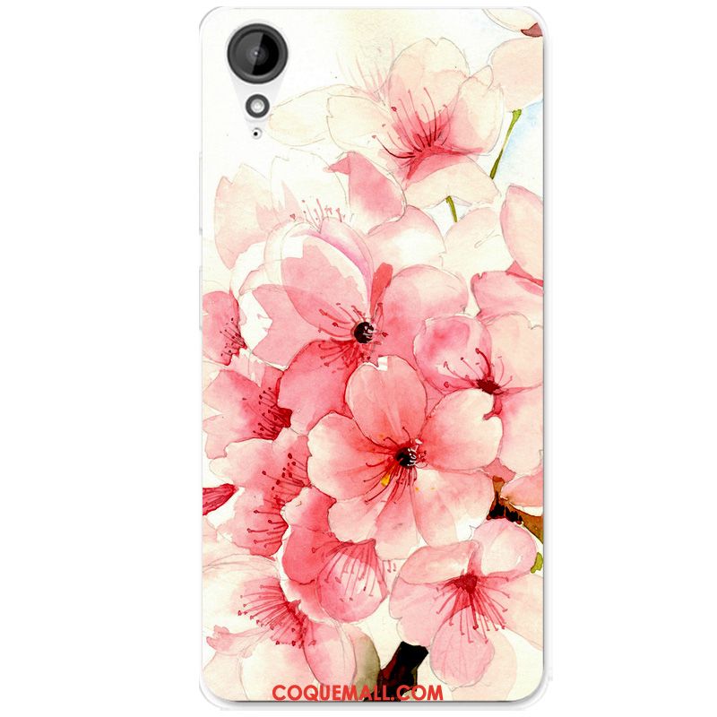 Étui Htc Desire 825 Fluide Doux Rose Téléphone Portable, Coque Htc Desire 825 Incassable Dessin Animé