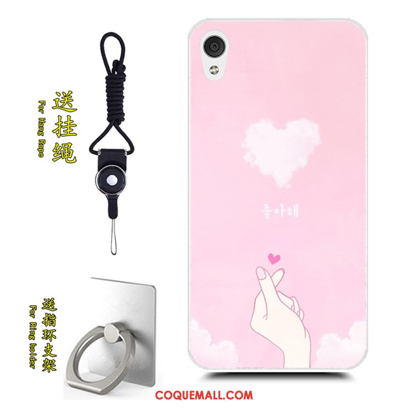 Étui Htc Desire 825 Protection Téléphone Portable Dessin Animé, Coque Htc Desire 825 Rose Silicone