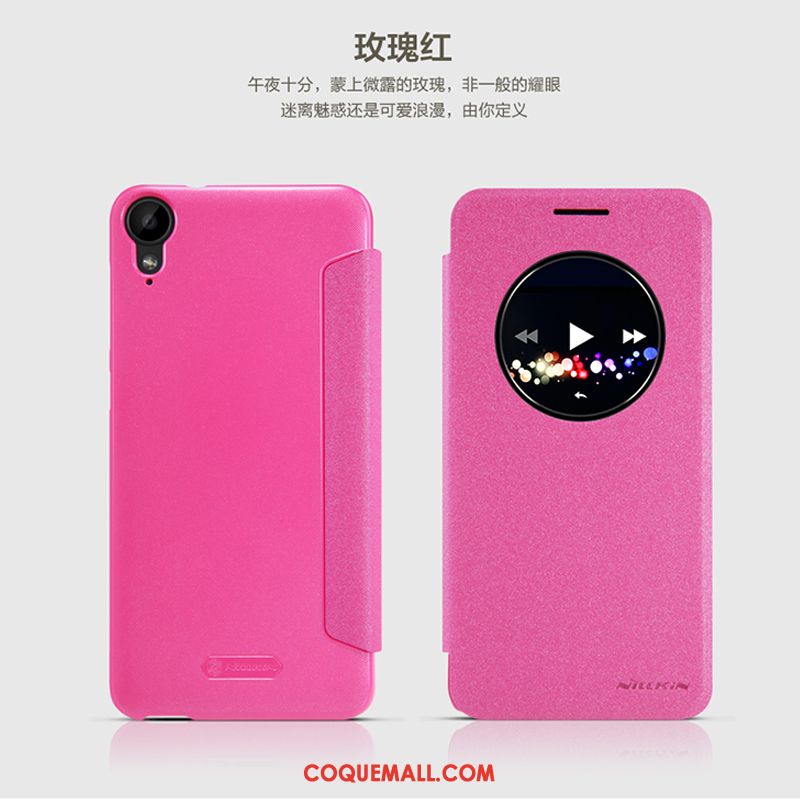 Étui Htc Desire 825 Simple Rose Téléphone Portable, Coque Htc Desire 825 Étui En Cuir Protection