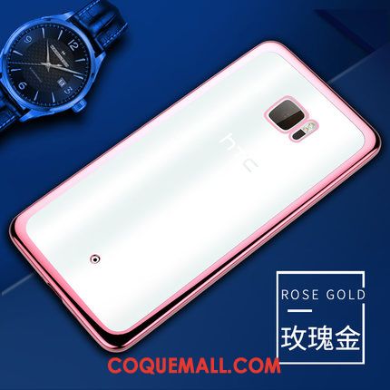 Étui Htc U Ultra Fluide Doux Protection Or Rose, Coque Htc U Ultra Transparent Tempérer