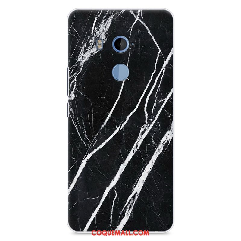 Étui Htc U11+ Fluide Doux Protection Noir, Coque Htc U11+ Peinture Modèle Fleurie