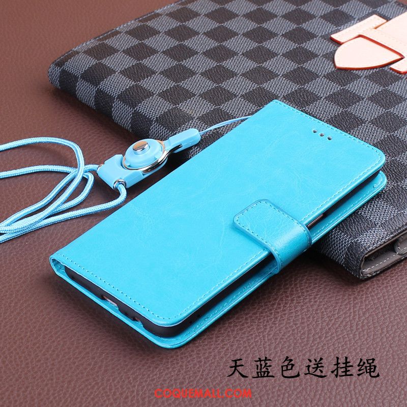 Étui Htc U11 Life Incassable Bleu Téléphone Portable, Coque Htc U11 Life Étui En Cuir Protection