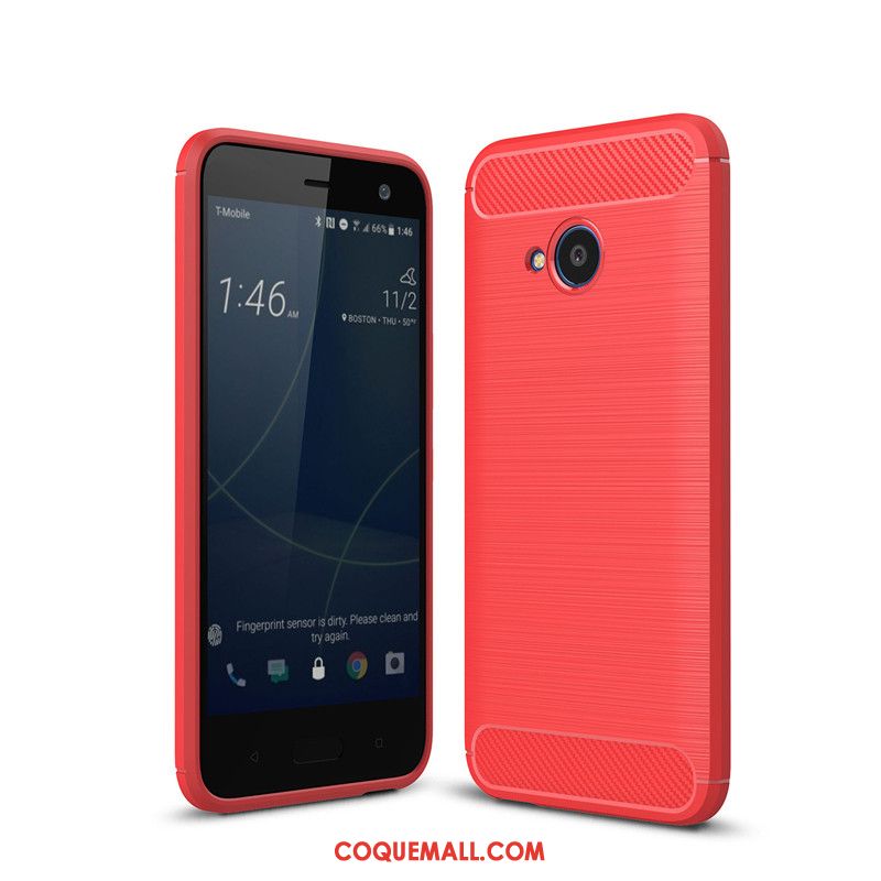 Étui Htc U11 Life Protection Téléphone Portable Silicone, Coque Htc U11 Life Tout Compris Rouge