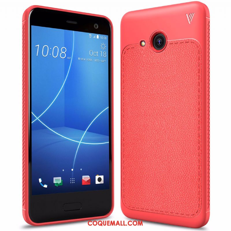 Étui Htc U11 Life Rouge Téléphone Portable Fluide Doux, Coque Htc U11 Life Protection