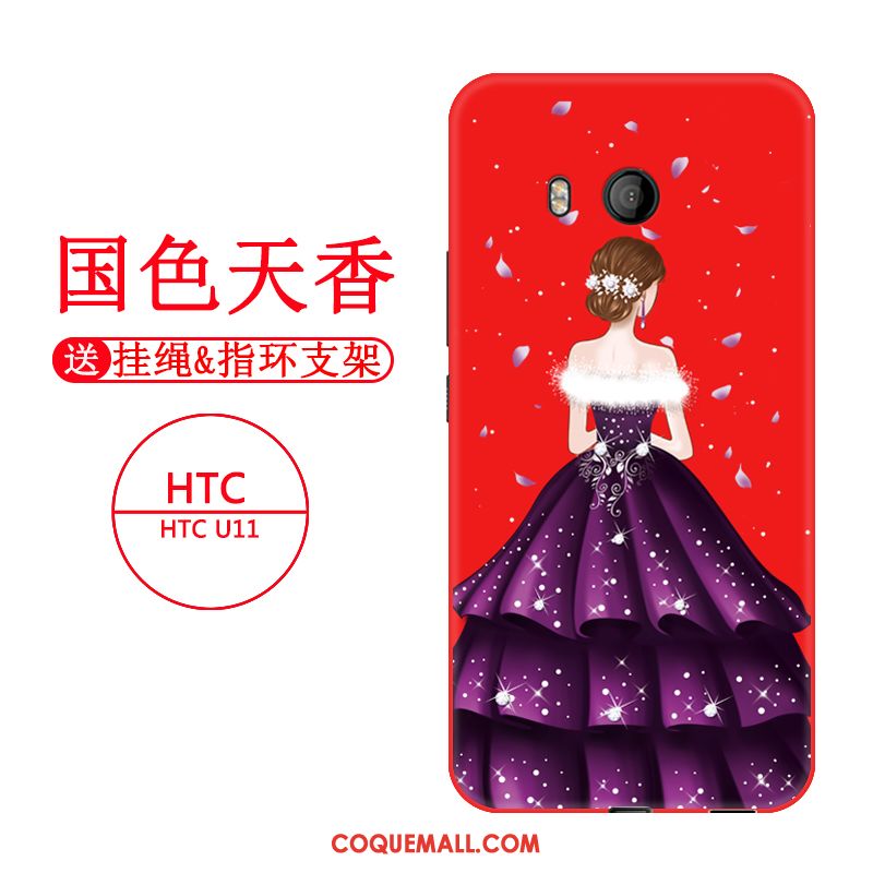 Étui Htc U11 Personnalité Protection Incassable, Coque Htc U11 Fluide Doux Violet