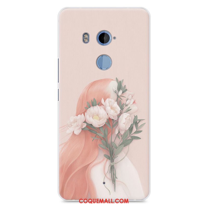 Étui Htc U11+ Rose Peinture Téléphone Portable, Coque Htc U11+ Tout Compris Incassable