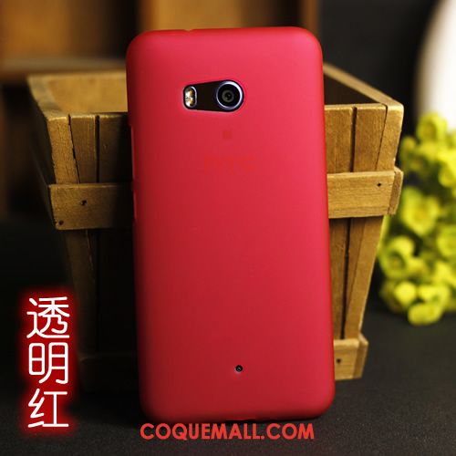 Étui Htc U11 Transparent Rouge Bordure, Coque Htc U11 Incassable Protection