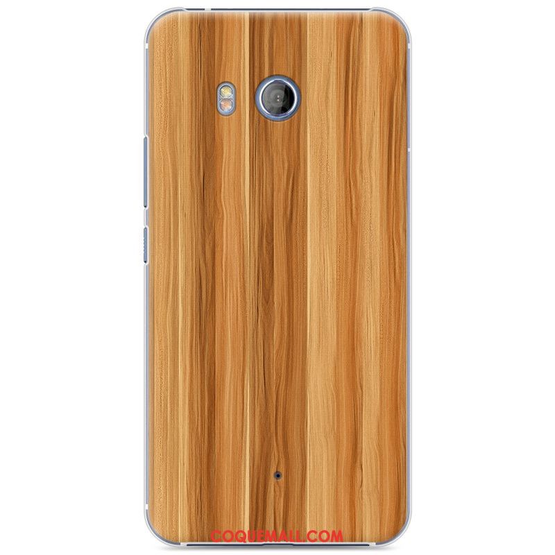 Étui Htc U11 Téléphone Portable Incassable Grain De Bois, Coque Htc U11 Vintage Peinture Braun