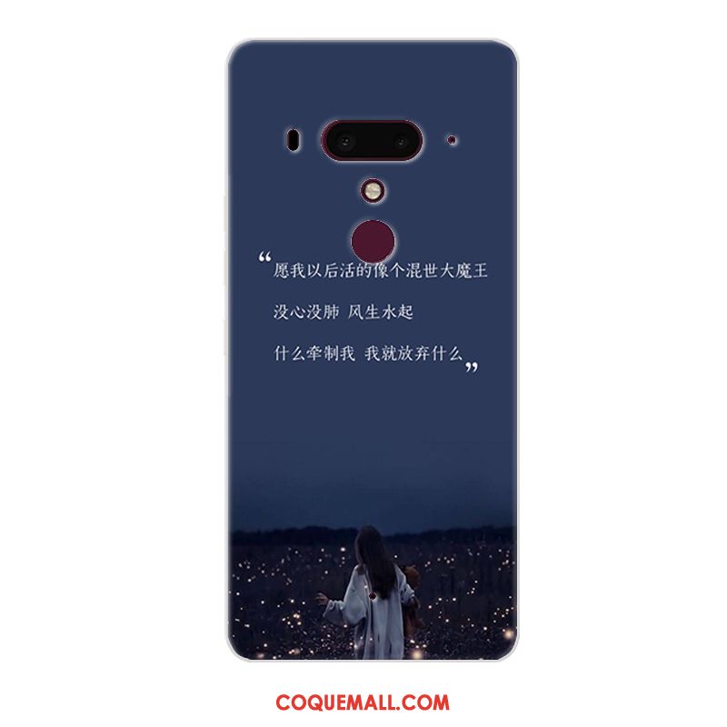 Étui Htc U12+ Amoureux Marque De Tendance Bleu, Coque Htc U12+ Créatif Tout Compris