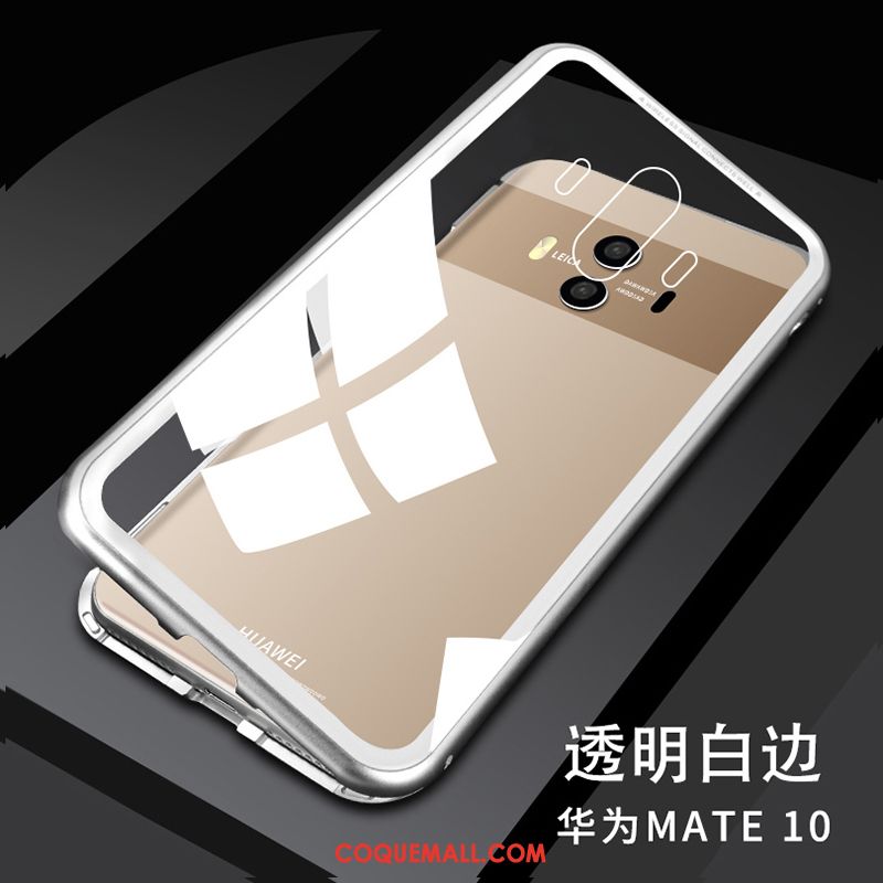 Étui Huawei Mate 10 Blanc Très Mince Tendance, Coque Huawei Mate 10 Incassable Métal