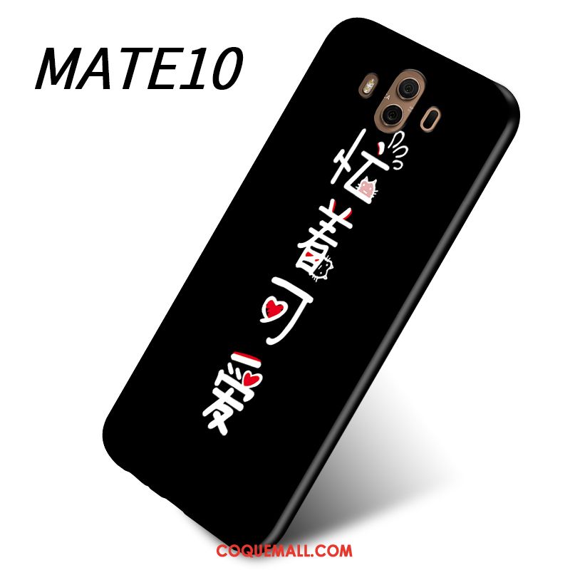 Étui Huawei Mate 10 Dessin Animé Noir Téléphone Portable, Coque Huawei Mate 10