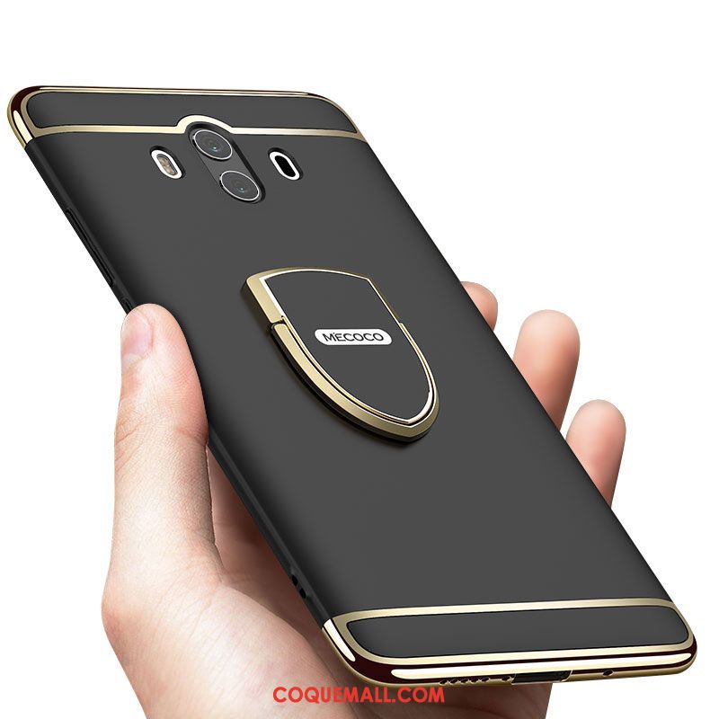 Étui Huawei Mate 10 Délavé En Daim Noir Difficile, Coque Huawei Mate 10 Téléphone Portable