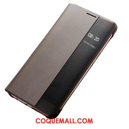 Étui Huawei Mate 10 Incassable Cuir Protection, Coque Huawei Mate 10 Étui En Cuir Gris