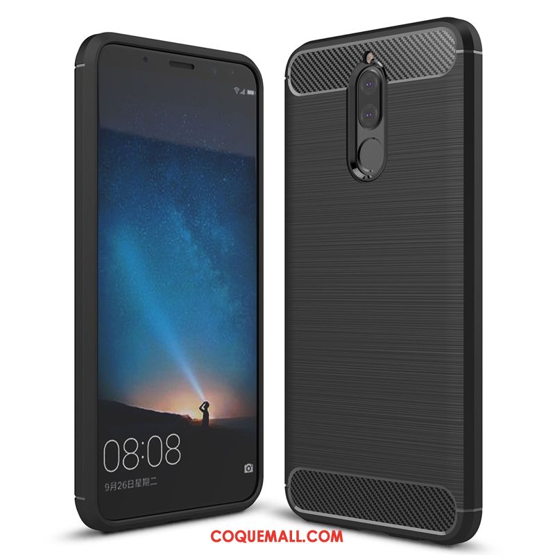 Étui Huawei Mate 10 Lite Fibre Noir Téléphone Portable, Coque Huawei Mate 10 Lite Tout Compris Incassable