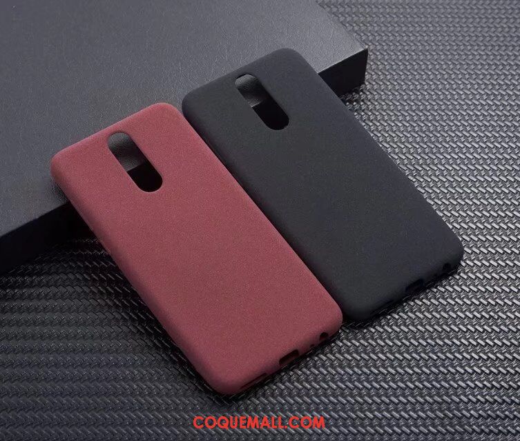 Étui Huawei Mate 10 Lite Fluide Doux Vin Rouge Protection, Coque Huawei Mate 10 Lite Simple Téléphone Portable