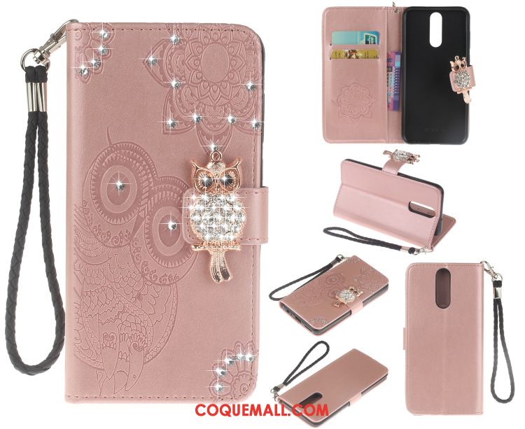 Étui Huawei Mate 10 Lite Incassable Or Rose Étui En Cuir, Coque Huawei Mate 10 Lite Téléphone Portable Chat