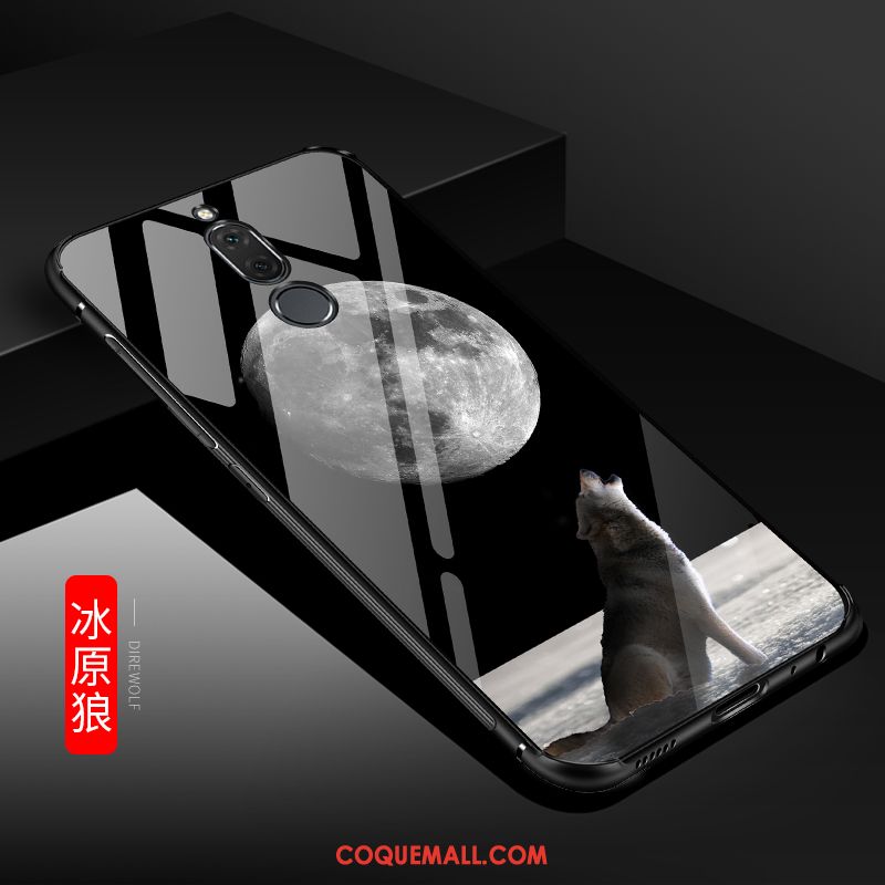 Étui Huawei Mate 10 Lite Téléphone Portable Fluide Doux Protection, Coque Huawei Mate 10 Lite Noir Verre