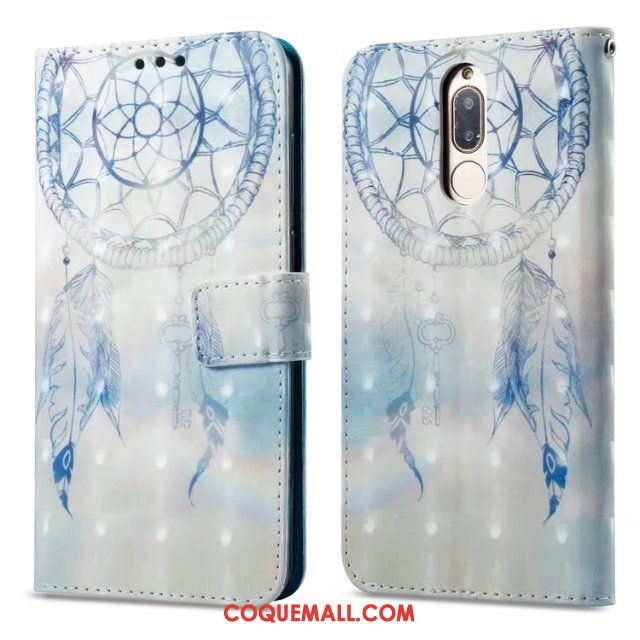 Étui Huawei Mate 10 Lite Téléphone Portable Étui En Cuir Incassable, Coque Huawei Mate 10 Lite Protection Bleu