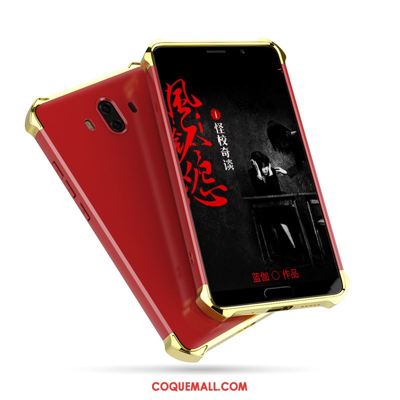 Étui Huawei Mate 10 Noir Téléphone Portable Argent, Coque Huawei Mate 10 Élégant Cool