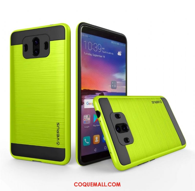 Étui Huawei Mate 10 Personnalité Protection Téléphone Portable, Coque Huawei Mate 10 Vert Soie