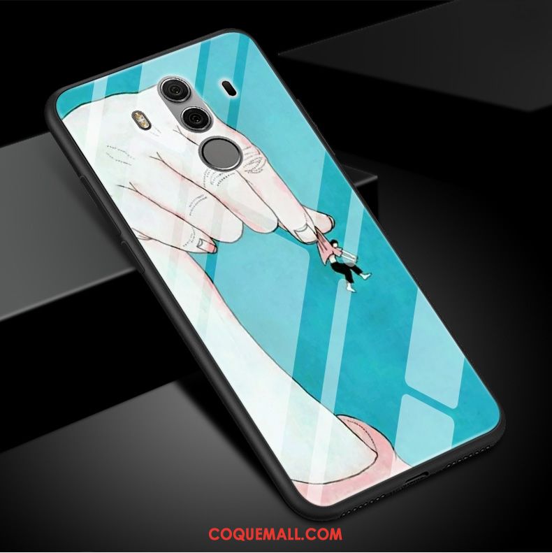 Étui Huawei Mate 10 Pro Bleu Verre Téléphone Portable, Coque Huawei Mate 10 Pro