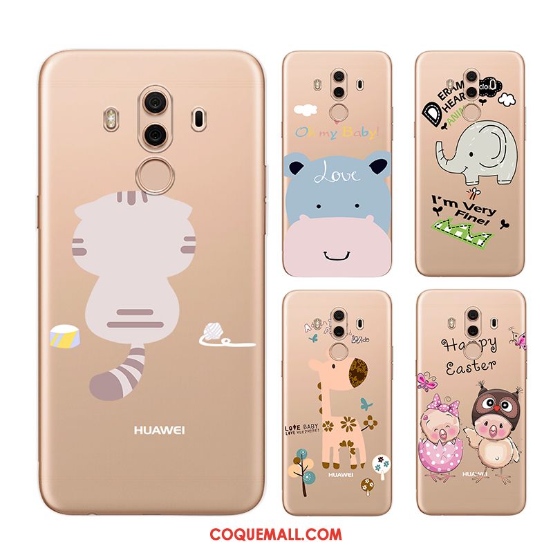 Étui Huawei Mate 10 Pro Incassable Protection Téléphone Portable, Coque Huawei Mate 10 Pro Transparent Fluide Doux