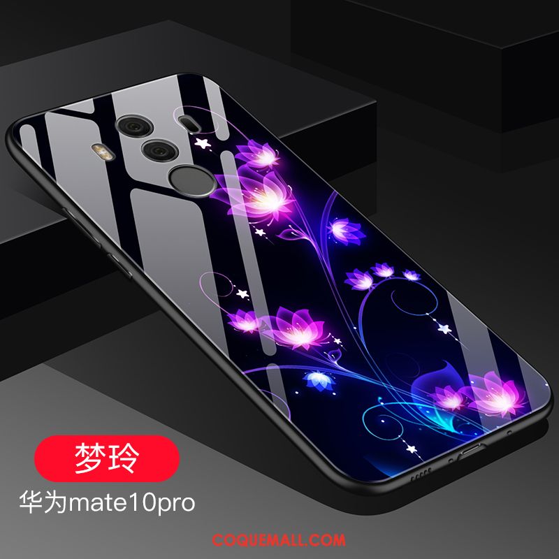 Étui Huawei Mate 10 Pro Incassable Violet Verre, Coque Huawei Mate 10 Pro Difficile Téléphone Portable