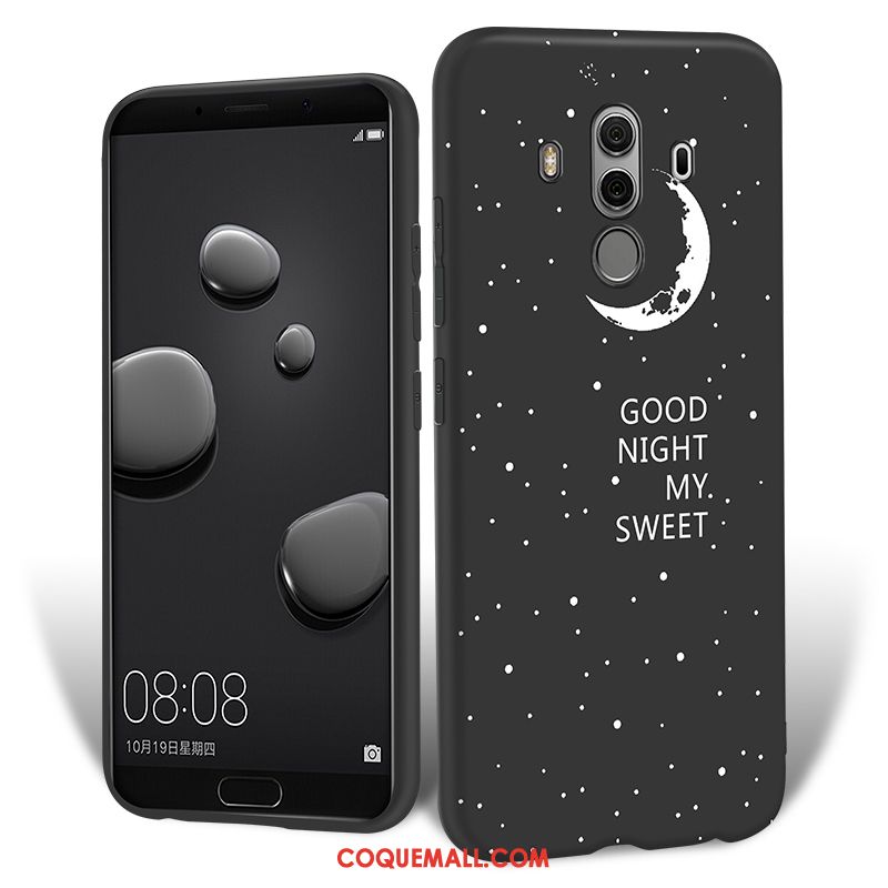 Étui Huawei Mate 10 Pro Noir Tout Compris Téléphone Portable, Coque Huawei Mate 10 Pro Fluide Doux Personnalité