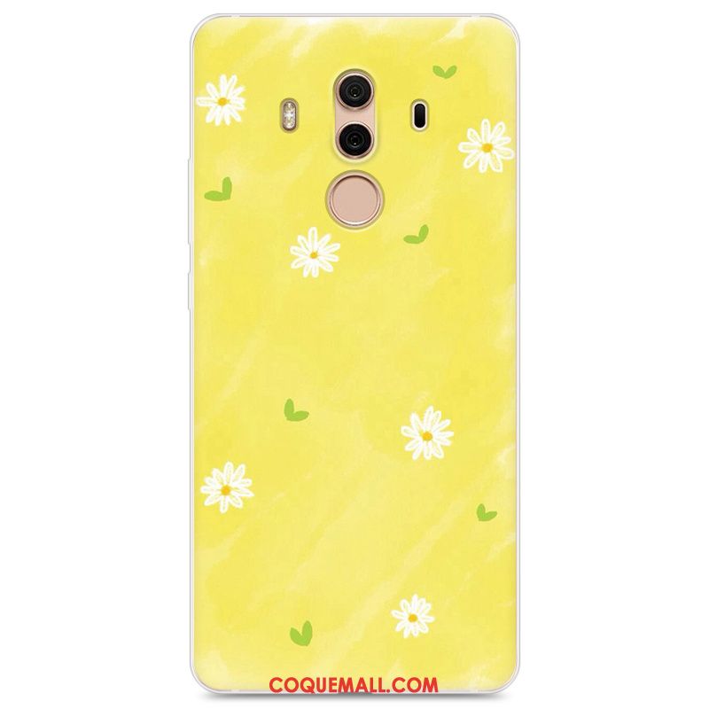 Étui Huawei Mate 10 Pro Personnalité Jaune Silicone, Coque Huawei Mate 10 Pro Créatif Tendance