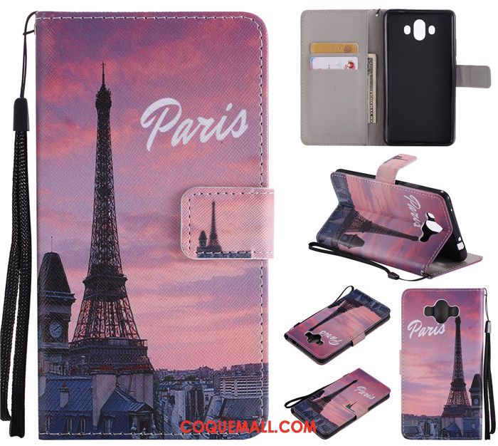 Étui Huawei Mate 10 Rouge Dessin Animé Téléphone Portable, Coque Huawei Mate 10 Incassable Protection