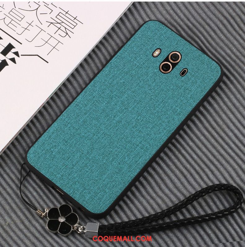 Étui Huawei Mate 10 Tout Compris Fluide Doux Téléphone Portable, Coque Huawei Mate 10 Bleu Silicone