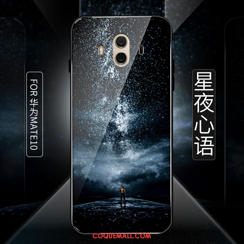 Étui Huawei Mate 10 Étoile Téléphone Portable Noir, Coque Huawei Mate 10 Membrane Incassable