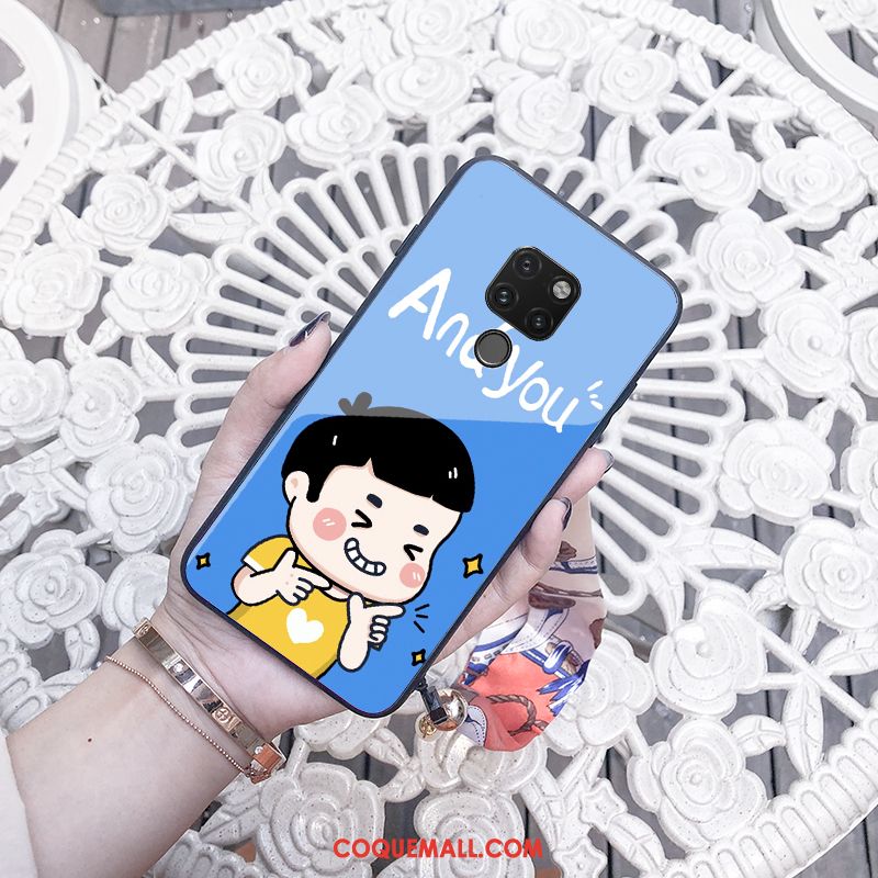 Étui Huawei Mate 20 Dessin Animé Bleu Téléphone Portable, Coque Huawei Mate 20 Incassable À Franges