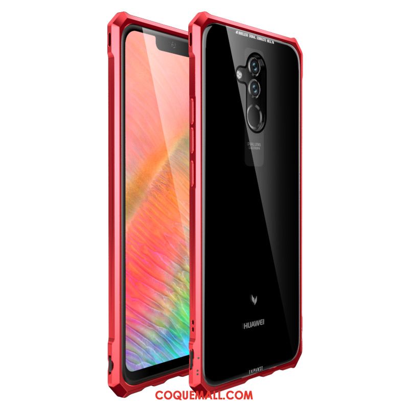 Étui Huawei Mate 20 Lite Incassable Rouge Téléphone Portable, Coque Huawei Mate 20 Lite Border Verre