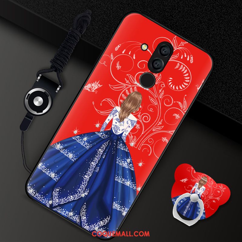 Étui Huawei Mate 20 Lite Rouge Protection Téléphone Portable, Coque Huawei Mate 20 Lite Fluide Doux