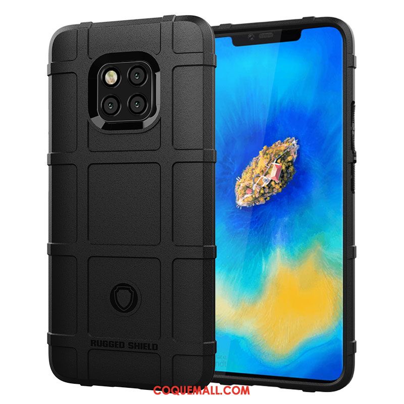 Étui Huawei Mate 20 Pro Noir Incassable Tout Compris, Coque Huawei Mate 20 Pro Fluide Doux Créatif