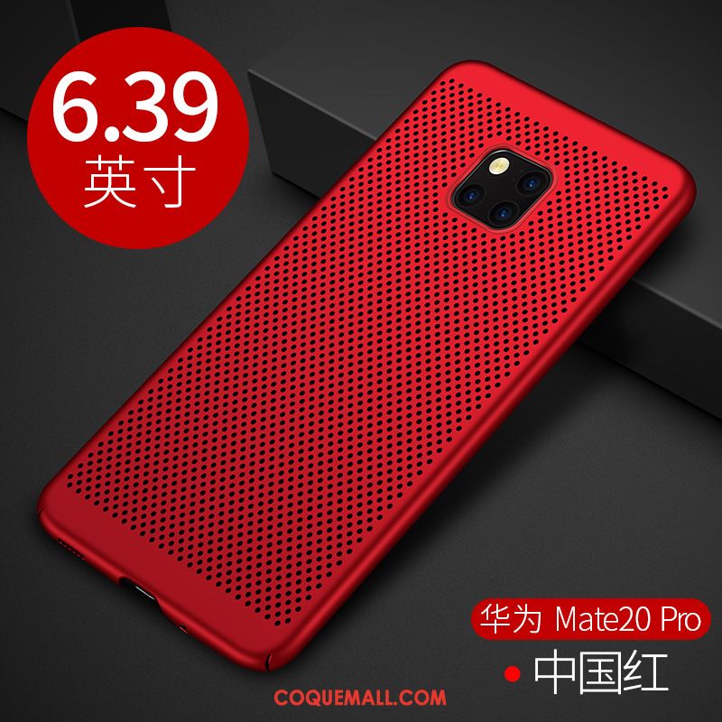 Étui Huawei Mate 20 Pro Nouveau Rouge Respirant, Coque Huawei Mate 20 Pro Délavé En Daim Refroidissement