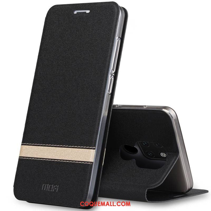 Étui Huawei Mate 20 Protection Étui En Cuir Noir, Coque Huawei Mate 20 Marque De Tendance Légères