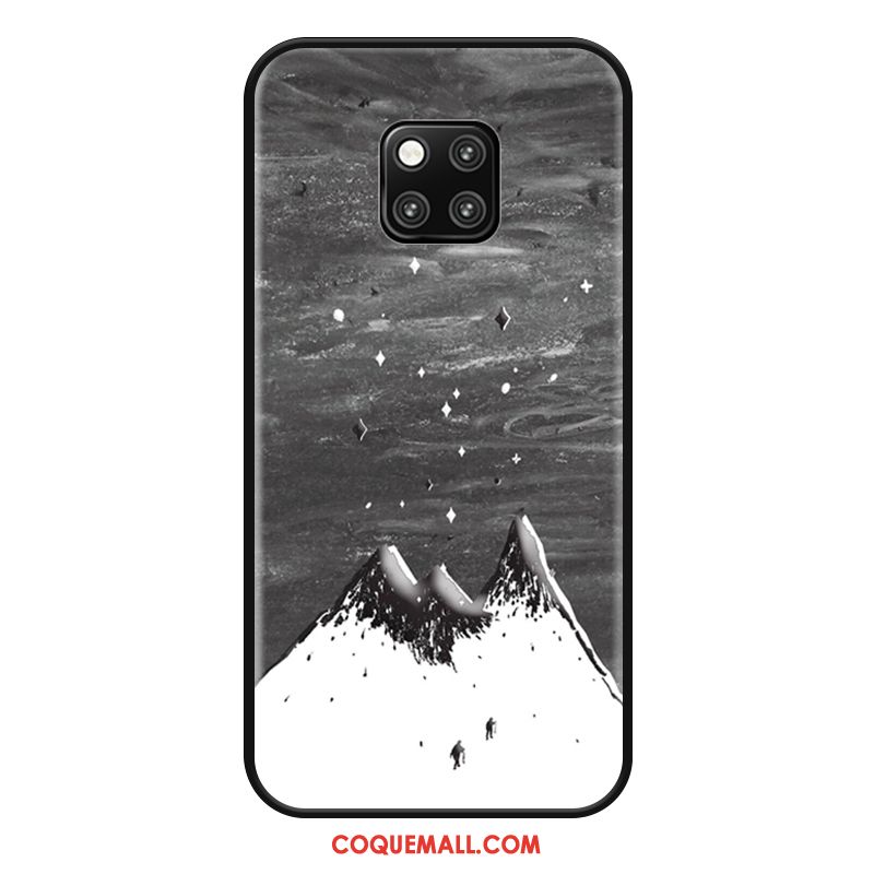 Étui Huawei Mate 20 Rs Noir Créatif Silicone, Coque Huawei Mate 20 Rs Fluide Doux Tendance