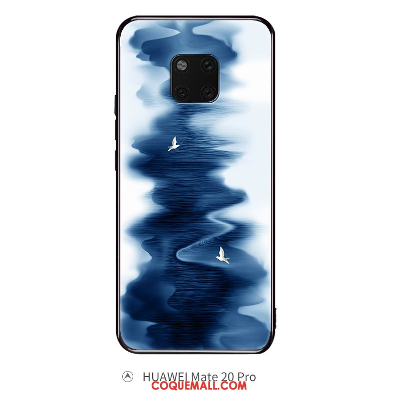 Étui Huawei Mate 20 Rs Silicone Téléphone Portable Fluide Doux, Coque Huawei Mate 20 Rs Clair Bleu