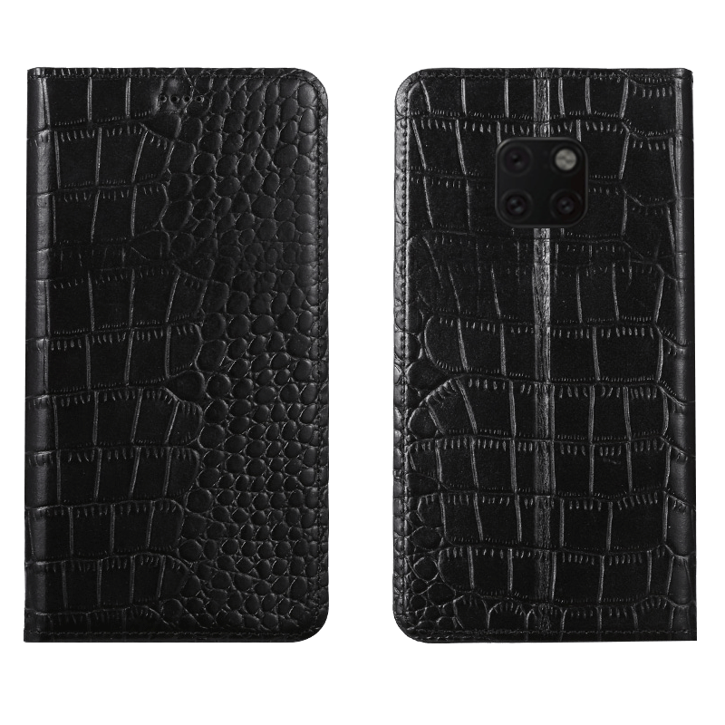 Étui Huawei Mate 20 Rs Téléphone Portable Étui En Cuir Cuir Véritable, Coque Huawei Mate 20 Rs Noir Incassable